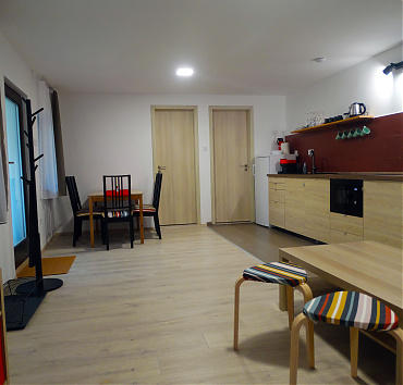 Konyha étkezővel - A tágas nappali és a konyha a társaság központi életterét adja